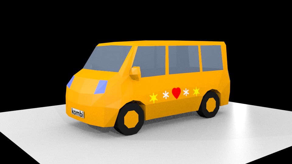 van (low poly) with shape keys preview image 4